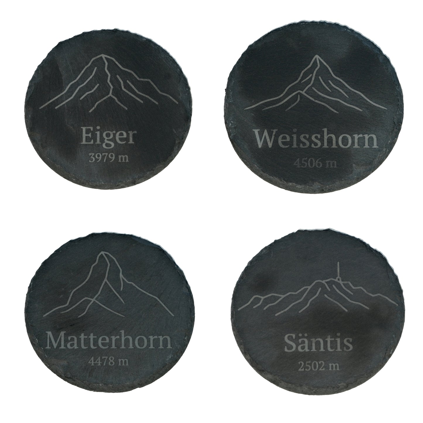 Untersetzer "Schweizer Gipfel" im 4-er Päckli