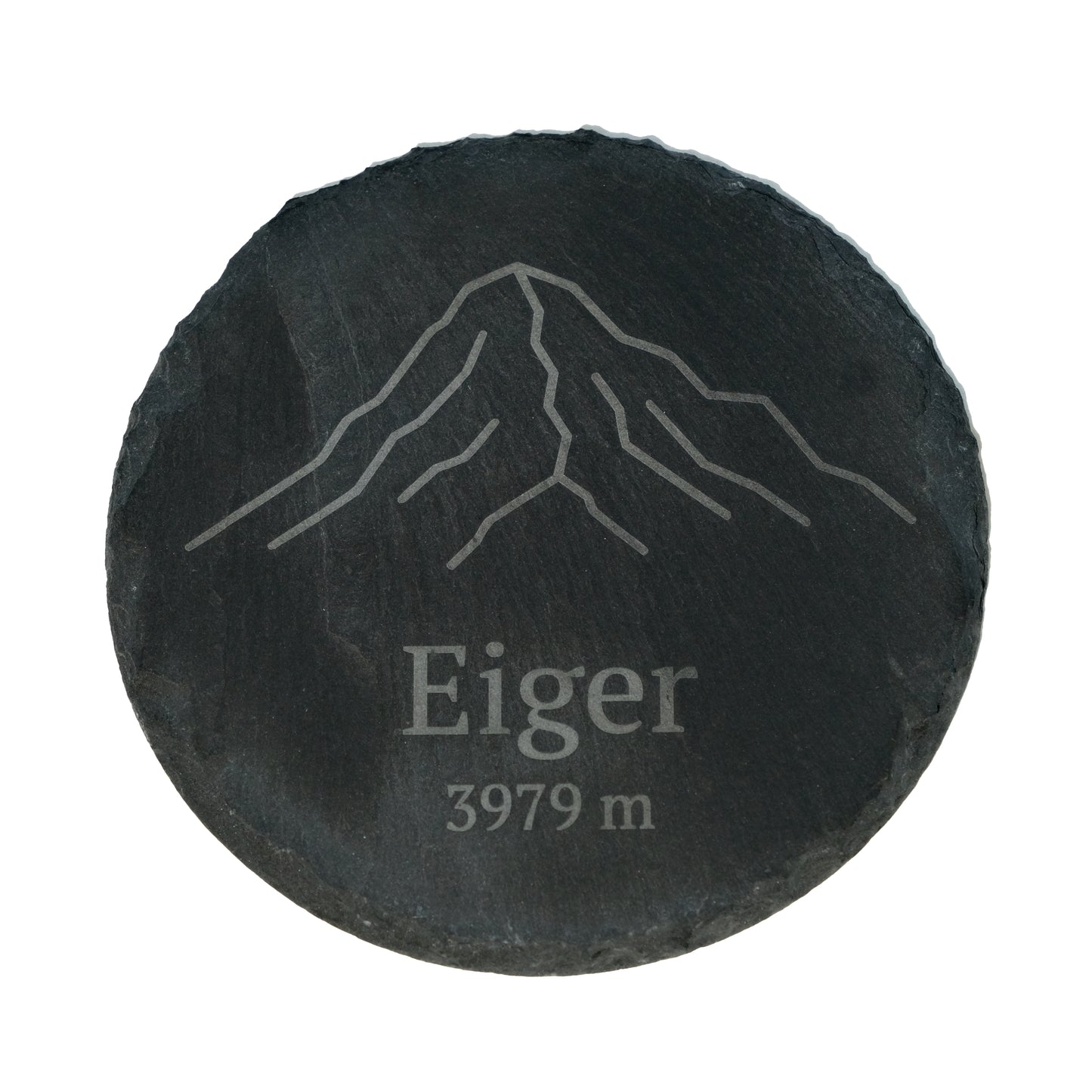 Lasergravierter Schieferuntersetzer "Eiger"
