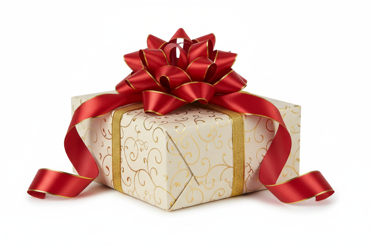 geschenkpaket mit schlaufe