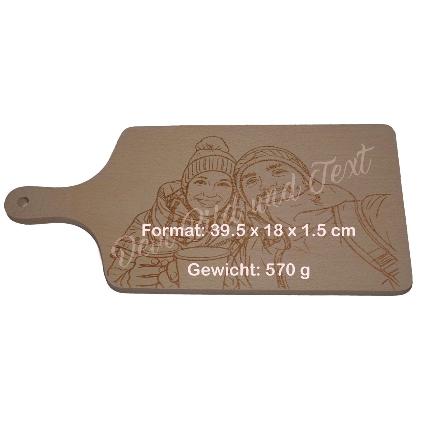 Planche à découper, gravée individuellement selon votre modèle