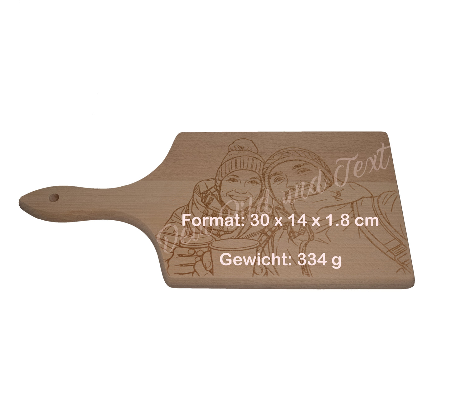 Planche à découper, gravée individuellement selon votre modèle