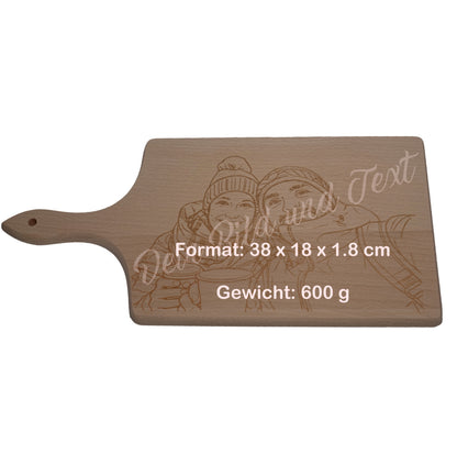 Planche à découper, gravée individuellement selon votre modèle