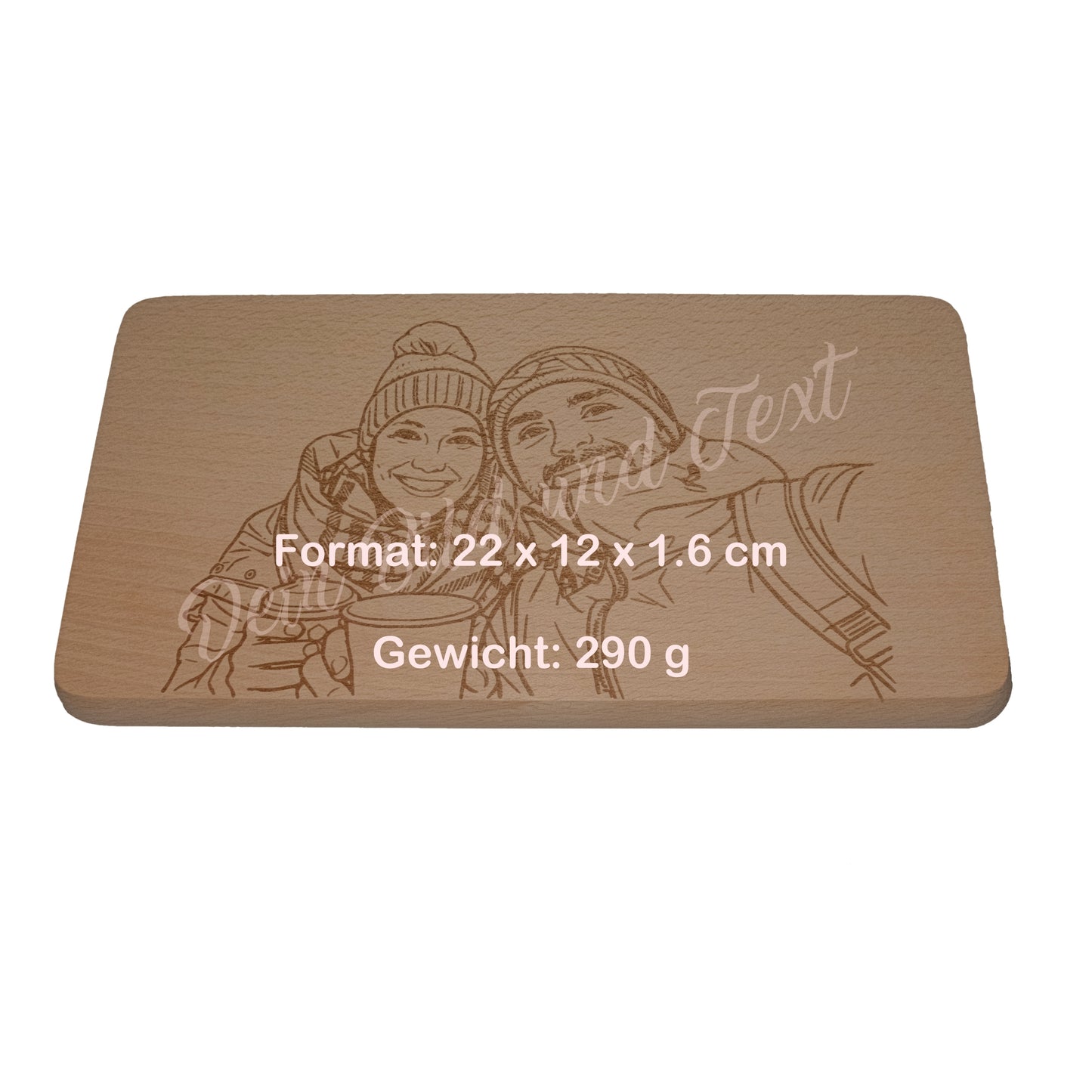 Planche à découper, gravée individuellement selon votre modèle