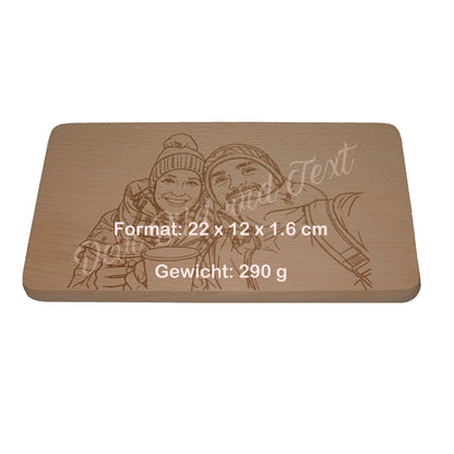 Planche à découper, gravée individuellement selon votre modèle