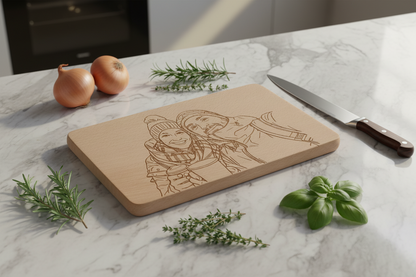 Planche à découper, gravée individuellement selon votre modèle