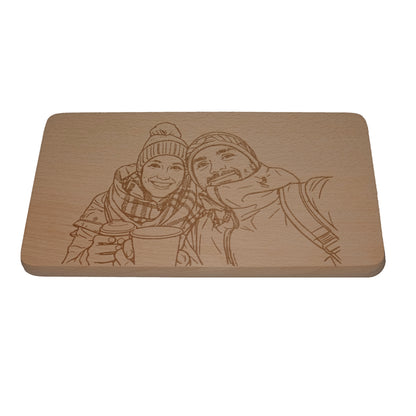 Planche à découper, gravée individuellement selon votre modèle