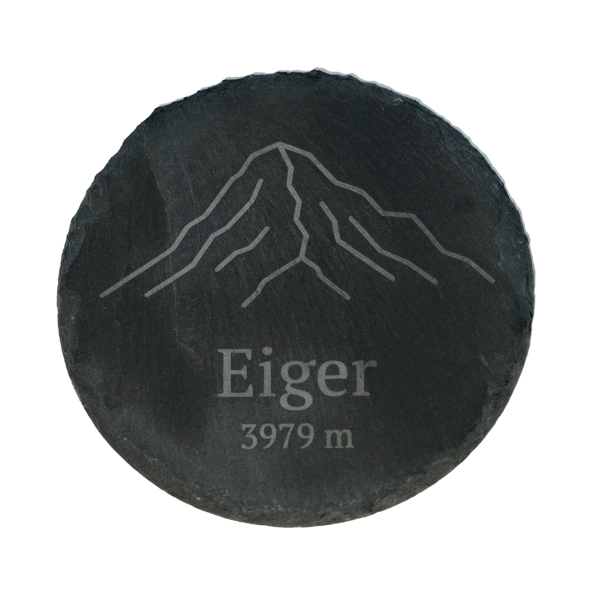 Lasergravierter Schieferuntersetzer "Eiger"