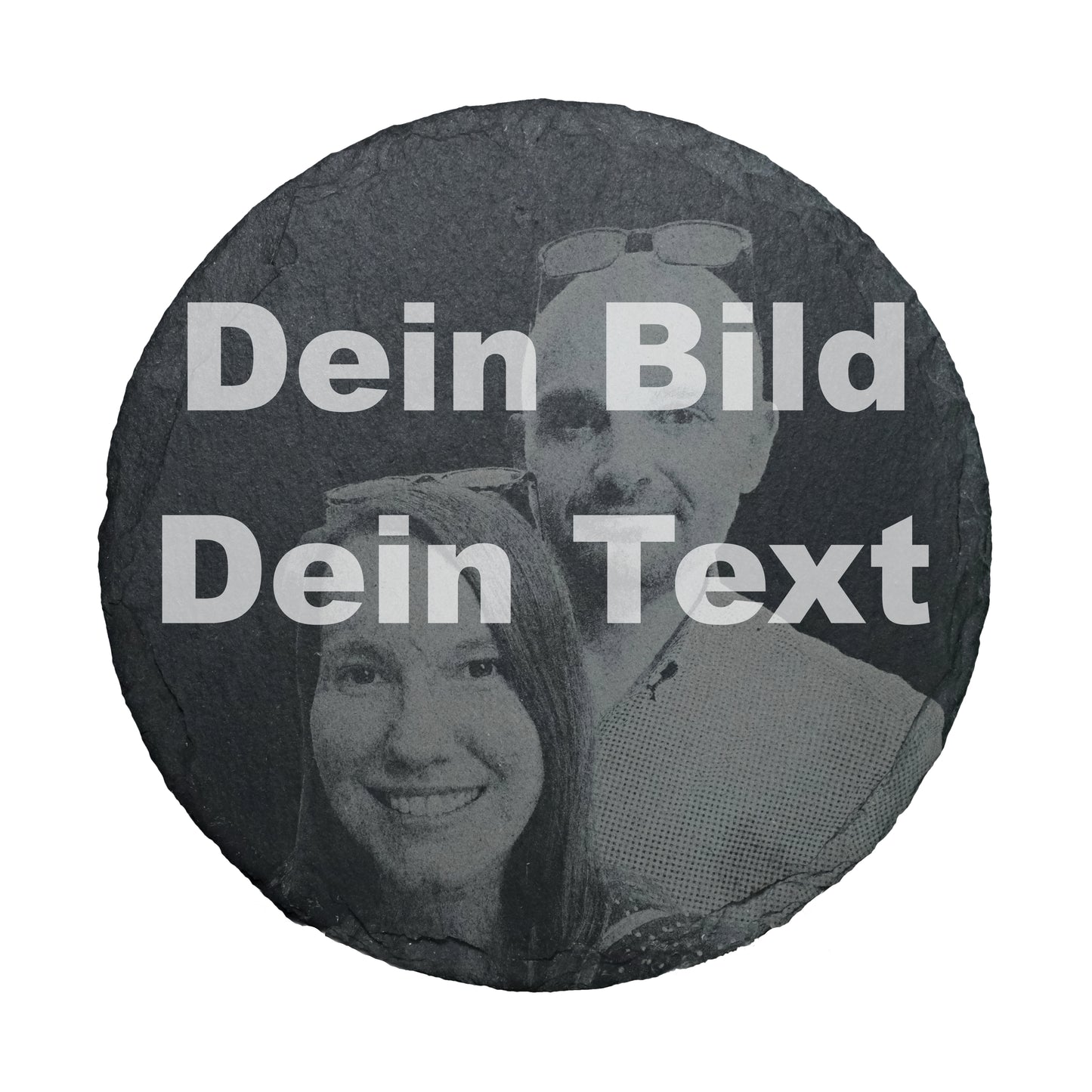 Untersetzer aus Schiefer mit eingraviertem Foto, individuell hergestellt nach Deiner Vorlage