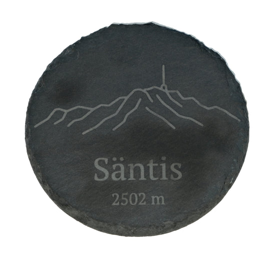 Lasergravierter Schieferuntersetzer "Säntis"