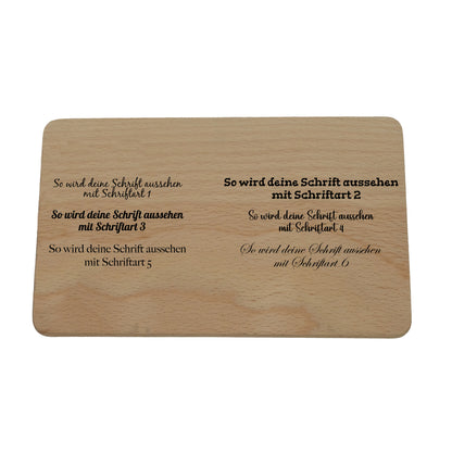 Planche à découper, gravée individuellement selon votre modèle